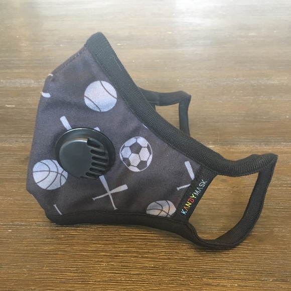 KandyMask Sporty Black N99 Filter Face Mask - Picture 2 of 8